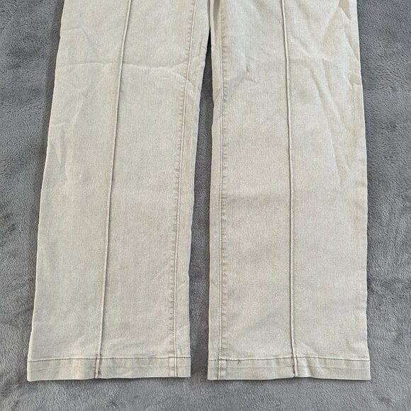 Soft Surroundings Wide Leg Tan Jeans Women's size Large Tall LT - Picture 2 of 6